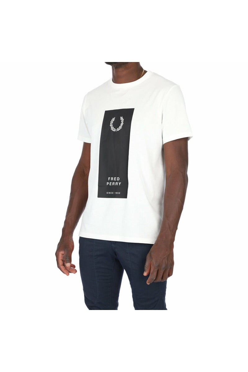 FREDPERRY M3664 t-shirt manica corta con stampa con logo frontale