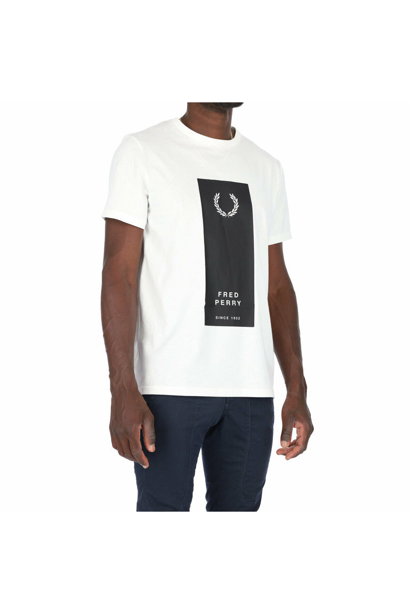 FREDPERRY M3664 t-shirt manica corta con stampa con logo frontale