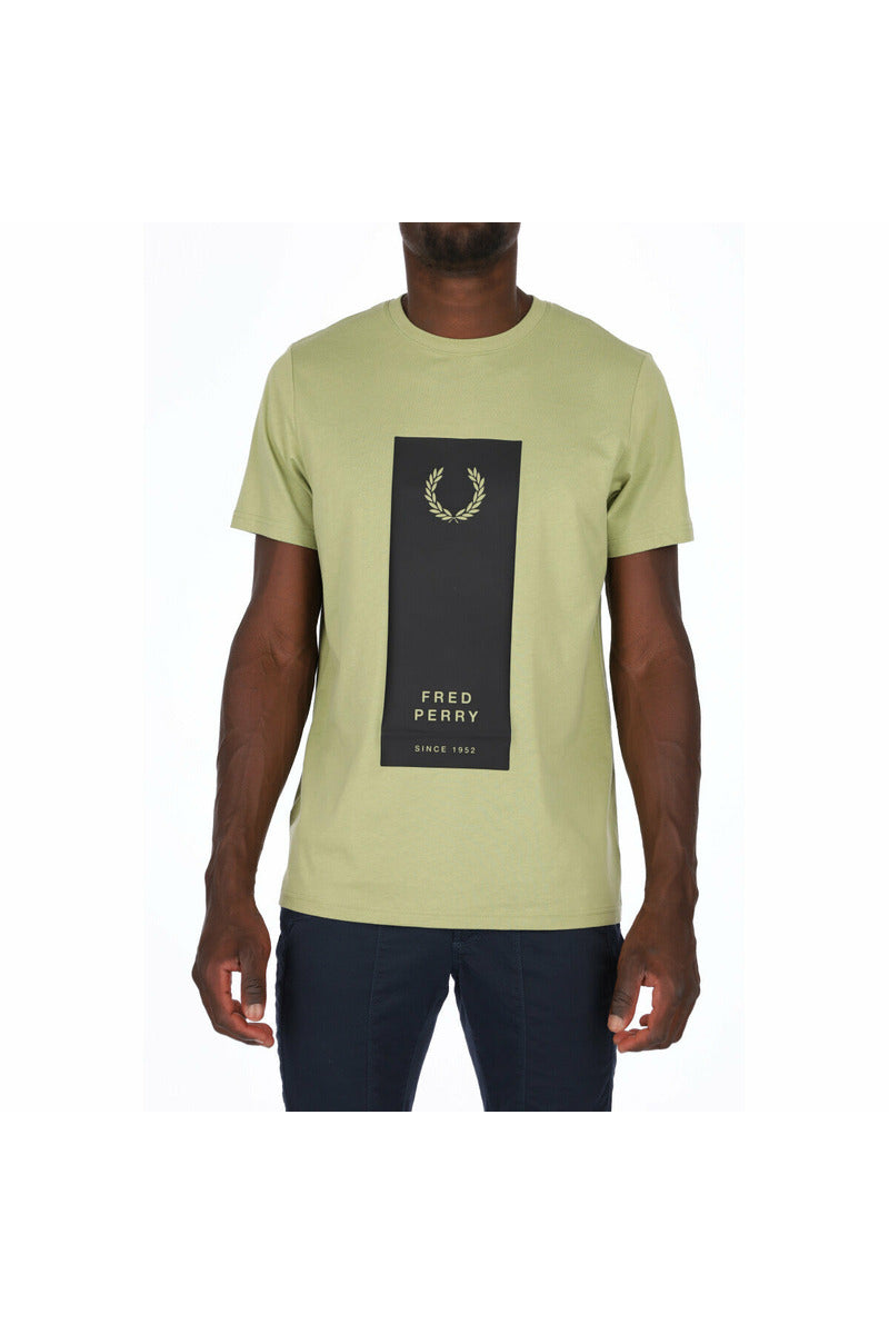 FREDPERRY M3664 t-shirt manica corta con stampa con logo frontale