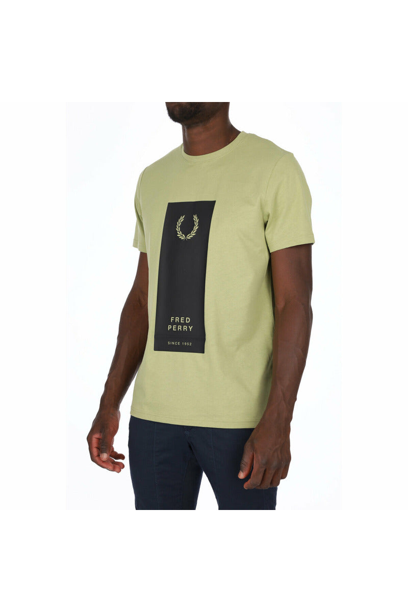 FREDPERRY M3664 t-shirt manica corta con stampa con logo frontale