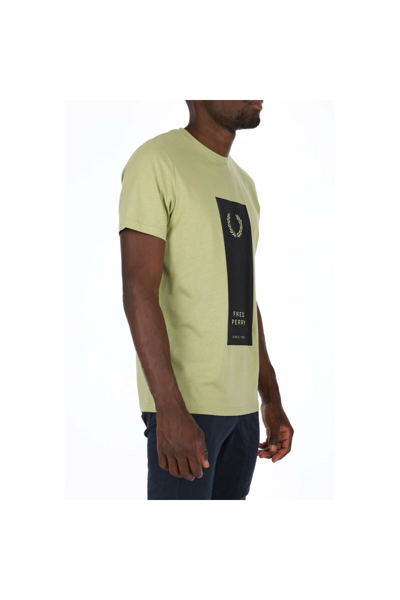 FREDPERRY M3664 t-shirt manica corta con stampa con logo frontale