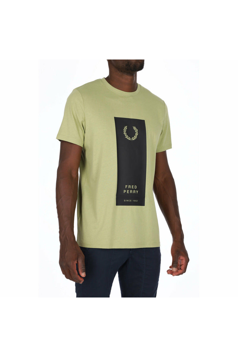 FREDPERRY M3664 t-shirt manica corta con stampa con logo frontale