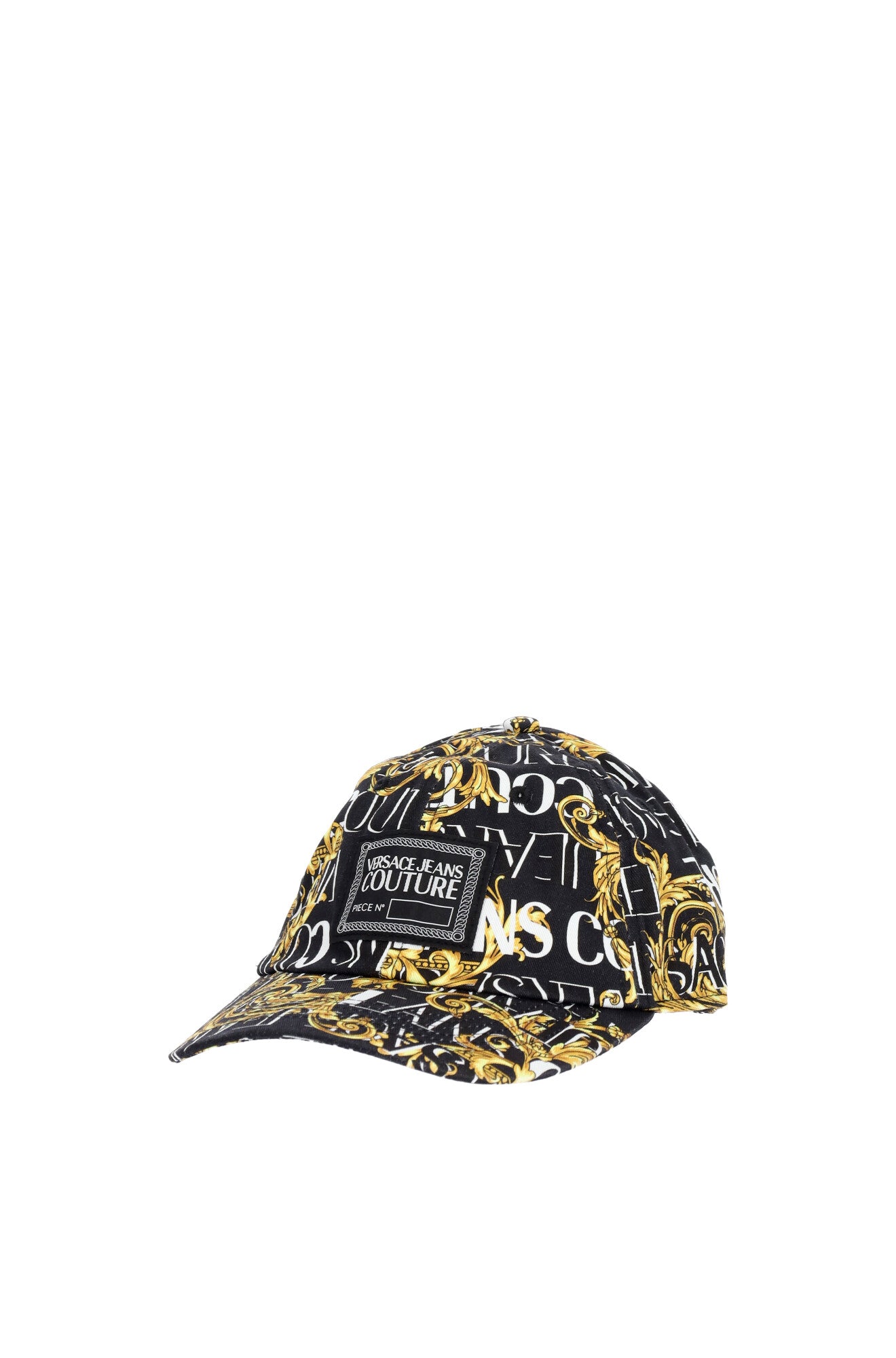 Adjustable baroque patterned baseball hat and logo patch for men VERSA