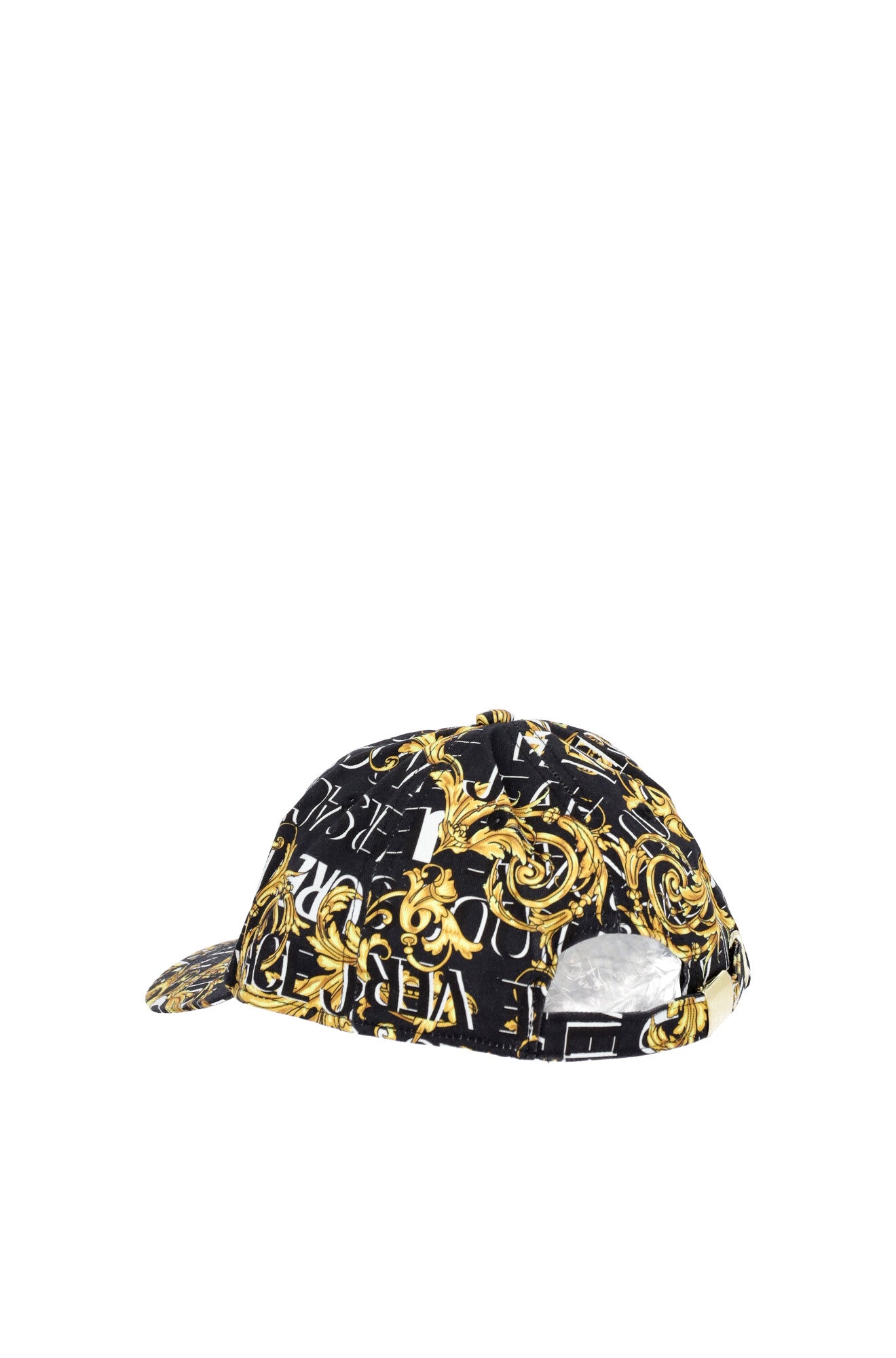 Adjustable baroque patterned baseball hat and logo patch for men VERSA