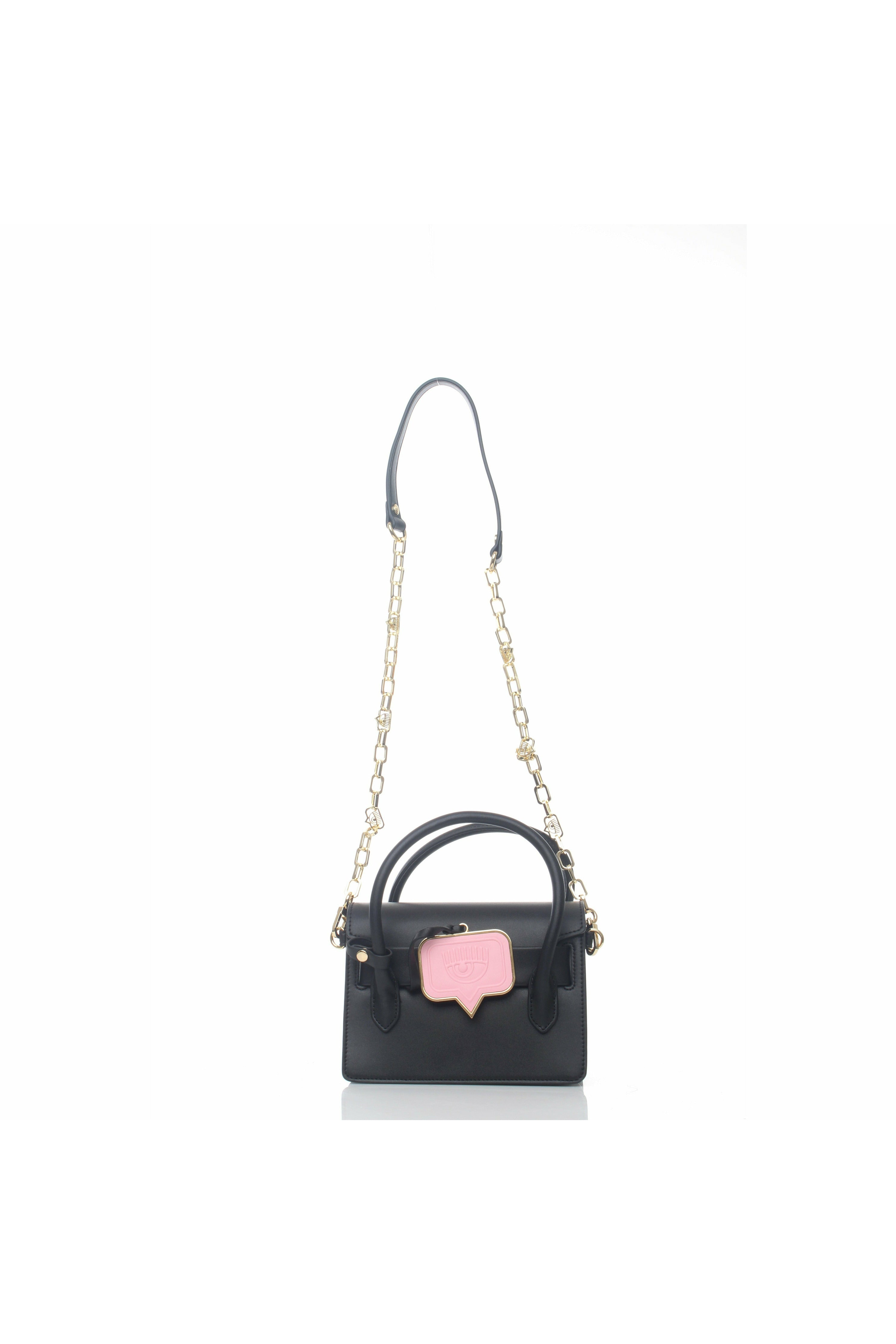 CHIARAFERRAGNI 72SB4BI2-ZS132 borsa in ecopelle con tracolla removibile e logo pendente con calamita