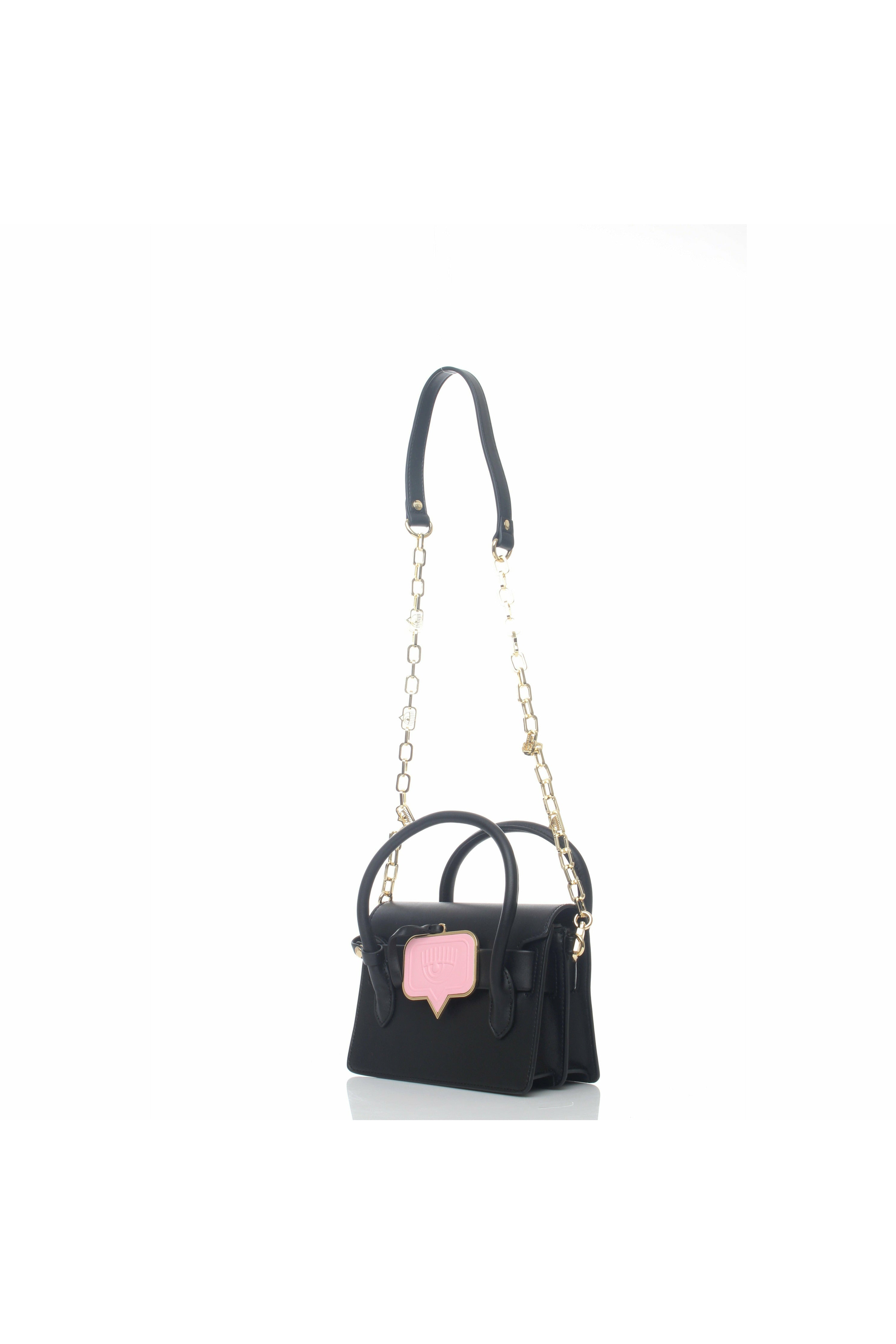 CHIARAFERRAGNI 72SB4BI2-ZS132 borsa in ecopelle con tracolla removibile e logo pendente con calamita