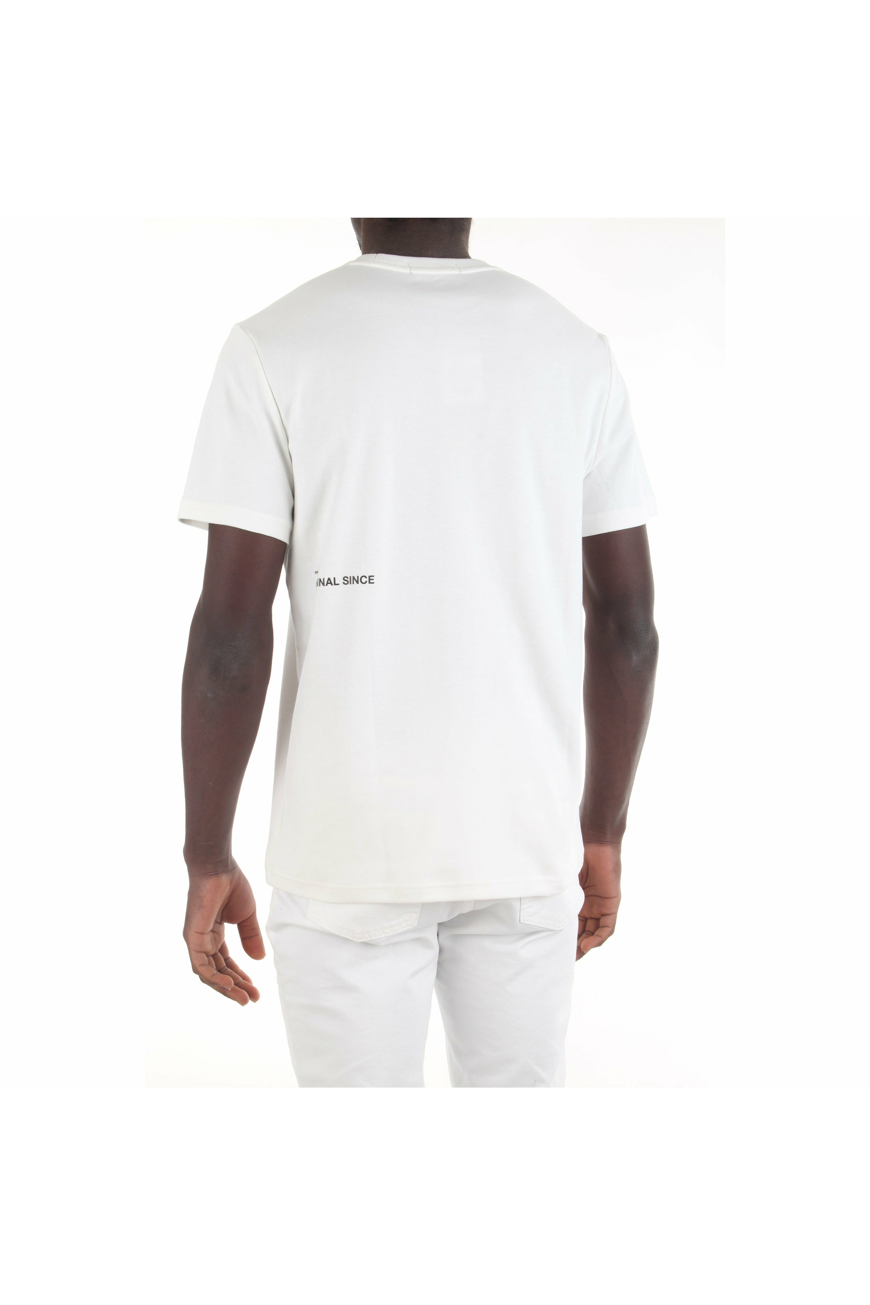 Fred Perry M2678 t-shirt in cotone con logo sfumato a contrasto