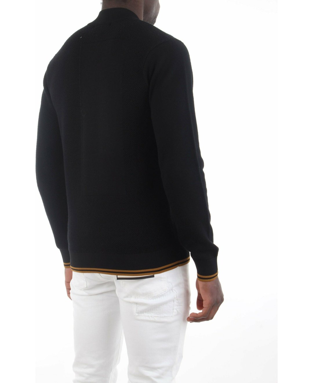 Fred Perry K2556 cardigan con zip e dettagli a contrasto