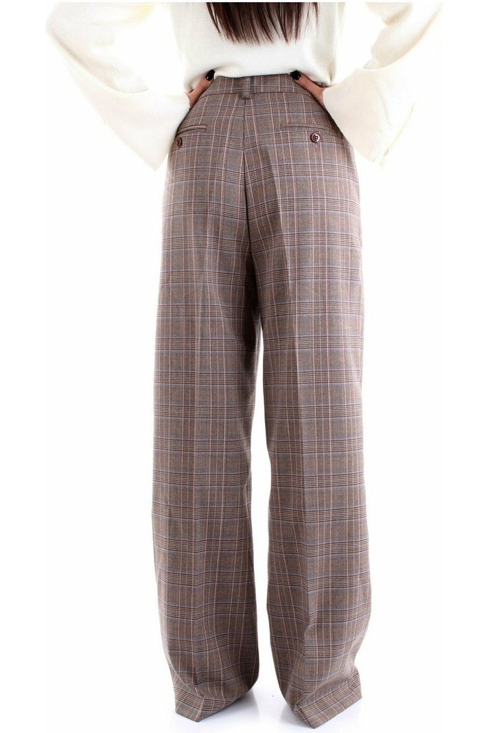 Vicolo PA0098-TX0882 pantalone palazzo Principe di Galles con pinces