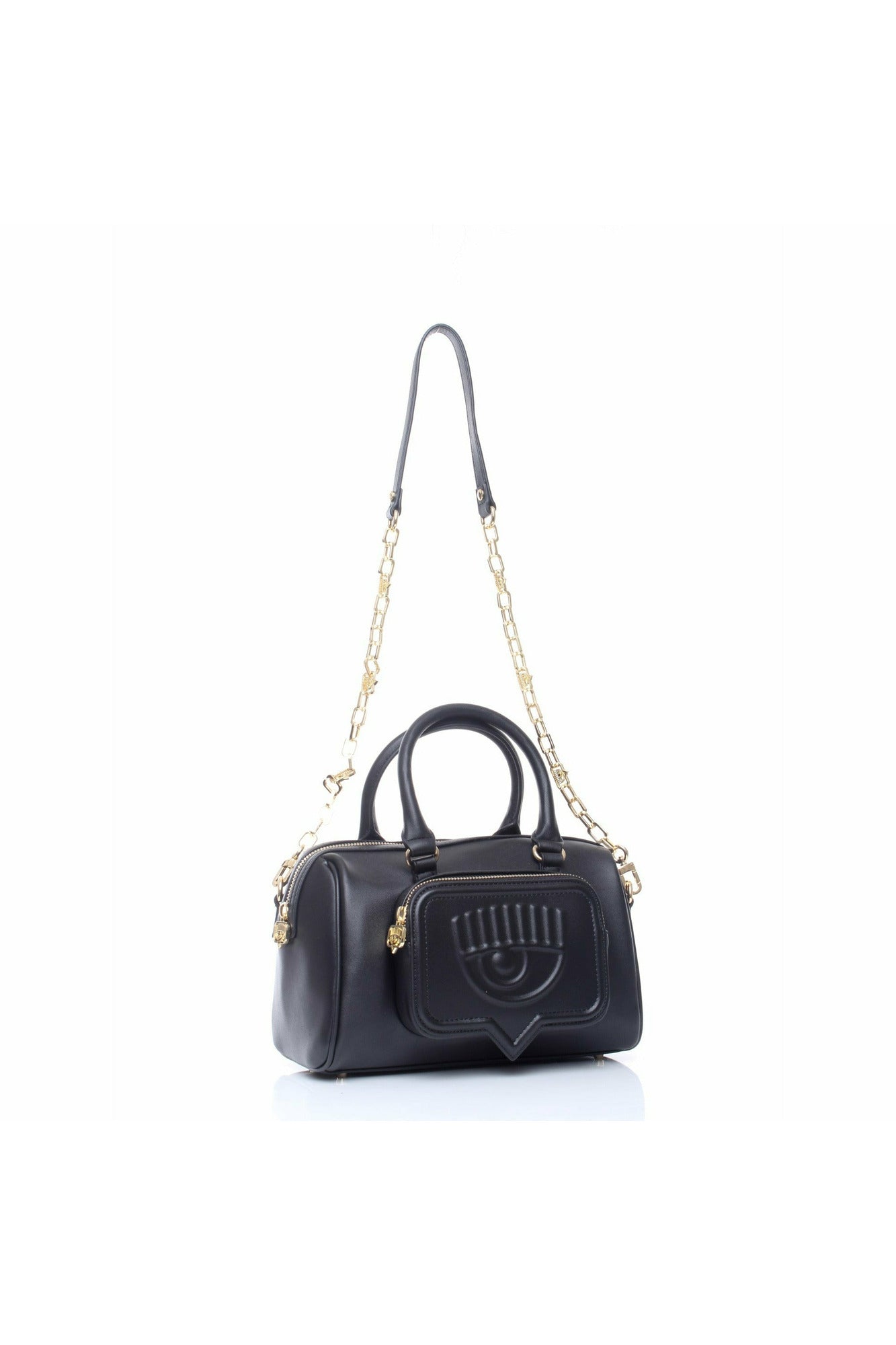 CHIARAFERRAGNI 72SB4BF6-ZS132 borsa bauletto con tracolla con catena rimovibile e logo frontale